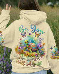 BE YOU THE WORLD WILL ADJUST TURTLE ALL OVER PRINT - TLNZ0811232
