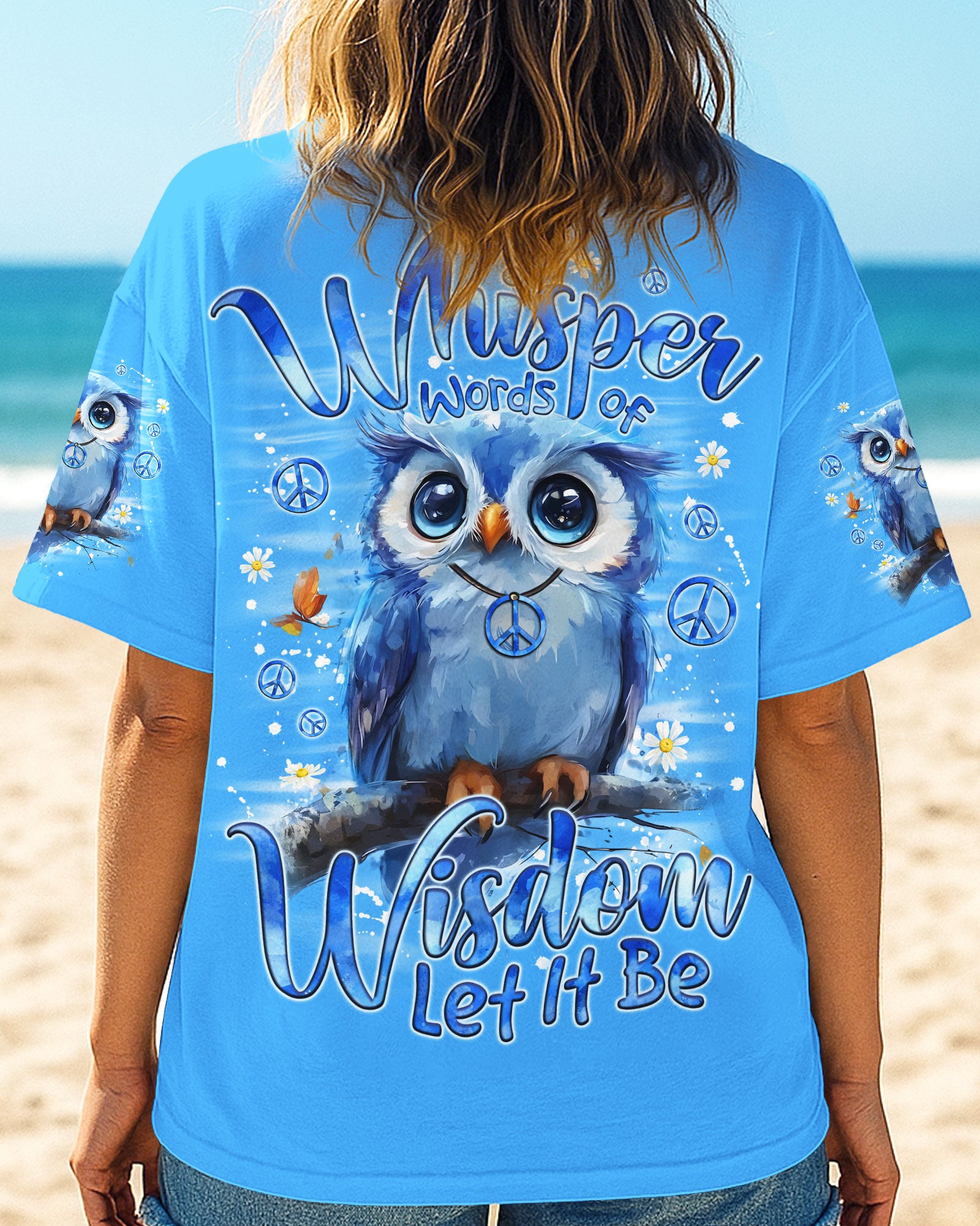 WHISPER WORDS OF WISDOM LET IT BE OWL ALL OVER PRINT - TYQY1809254