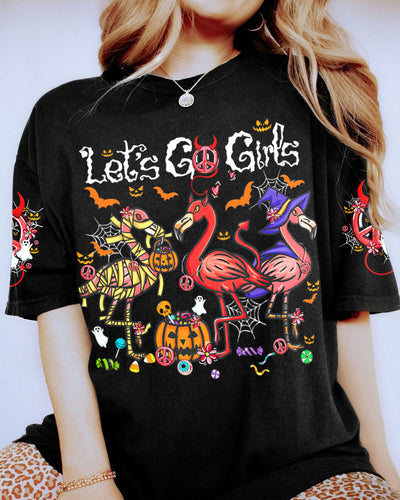 LET'S GO GIRLS FLAMINGO HALLOWEEN ALL OVER PRINT - TY0308231