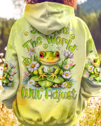 BE YOU THE WORLD WILL ADJUST FROG ALL OVER PRINT - TYQY0612233