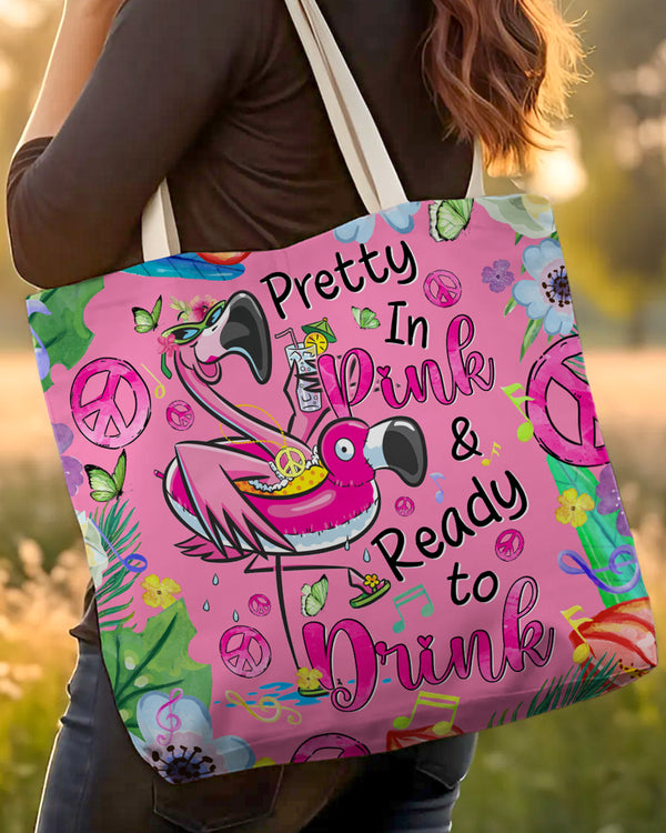 PRETTY IN PINK FLAMINGO TOTE BAG - TYQY1706242