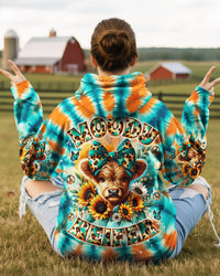MOODY HEIFER COW TIE DYE ALL OVER PRINT - TLNO2310252