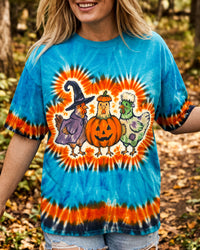WITCH PUMPKIN AND ZOMBIE CHICKEN HALLOWEEN SWIRL ALL OVER PRINT - TYQY0509266