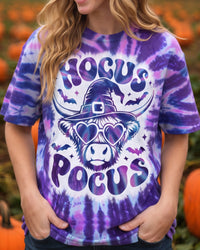 HOCUS POCUS HIGHLAND COW WITCH HALLOWEEN PURPLE SWIRL ALL OVER PRINT - TYPQ1808264