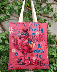 PRETTY IN PINK FLAMINGO TOTE BAG - TYQY1305254