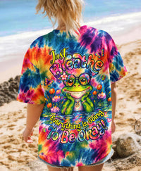 JUST BREATHE FROG RAINBOW SWIRL ALL OVER PRINT - YHHG2509262
