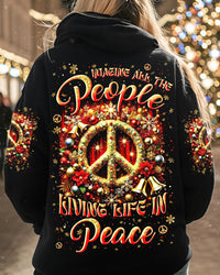 IMAGINE ALL THE PEOPLE LIVING LIFE IN PEACE CHRISTMAS ALL OVER PRINT - YHLN1410252