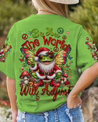 BE YOU THE WORLD WILL ADJUST FROG CHRISTMAS ALL OVER PRINT - TYQY1610231