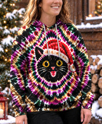RADIANT BERRY CHRISTMAS CAT ALL OVER PRINT - YHHG1510263