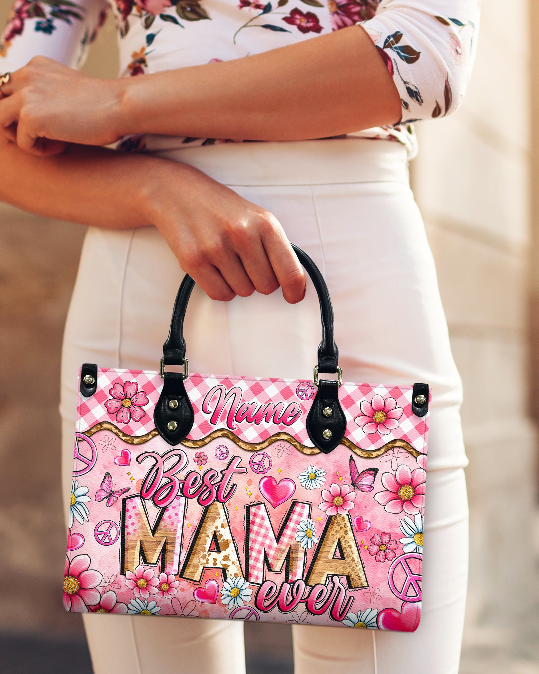 BEST MAMA EVER LEATHER HANDBAG - TYQY1807242