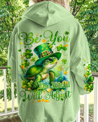 BE YOU THE WORLD WILL ADJUST TURTLE PATRICK'S DAY ALL OVER PRINT - TYQY1601243