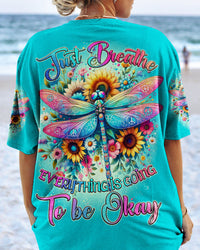 JUST BREATHE DRAGONFLY ALL OVER PRINT - TY2410231