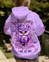 WHISPER WORDS OF WISDOM LET IT BE OWL ALL OVER PRINT - YHHG1410251