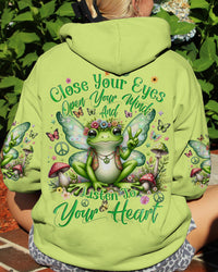 LISTEN TO YOUR HEART FROG ALL OVER PRINT - TYQY1111234