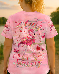 STAY SASSY FLAMINGO ALL OVER PRINT - YHHG2506252