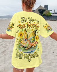 BE YOU THE WORLD WILL ADJUST FROG ALL OVER PRINT - TLNZ2908231