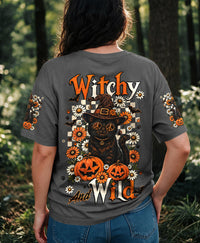 WITCHY & WILD BLACK CAT HALLOWEEN ALL OVER PRINT   - TLHG1509265