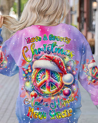 HAVE A GROOVY CHRISTMAS PEACE TIE DYE ALL OVER PRINT - TLNZ1111233