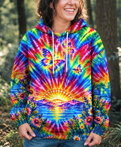RAINBOW BURST BUTTERFLY SUNRISE ALL OVER PRINT - YHHG0710261