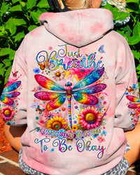 JUST BREATHE DRAGONFLY TIE DYE ALL OVER PRINT - TYQY2111233