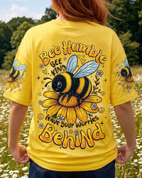 BEE HUMBLE BEE KIND LEAVE YOUR WORRIES BEHIND ALL OVER PRINT - TYQY1107262