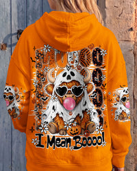 MOO I MEAN BOO HALLOWEEN COW ALL OVER PRINT - TY1707261