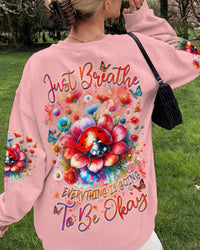 JUST BREATHE LADYBUG FLORAL ALL OVER PRINT - TLNZ2811231