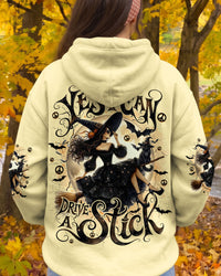 YES I CAN DRIVE A STICK HALLOWEEN WITCH ALL OVER PRINT - TYQY2907261