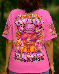 PRETTY IN PINK COW HIPPIE ALL OVER PRINT - TYQY3107253