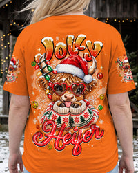 JOLLY HEIFER CHRISTMAS HIGHLAND COW ALL OVER PRINT - TYQY1910262
