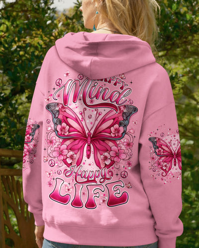 HAPPY MIND HAPPY LIFE BUTTERFLY ALL OVER PRINT - TYQY2602261