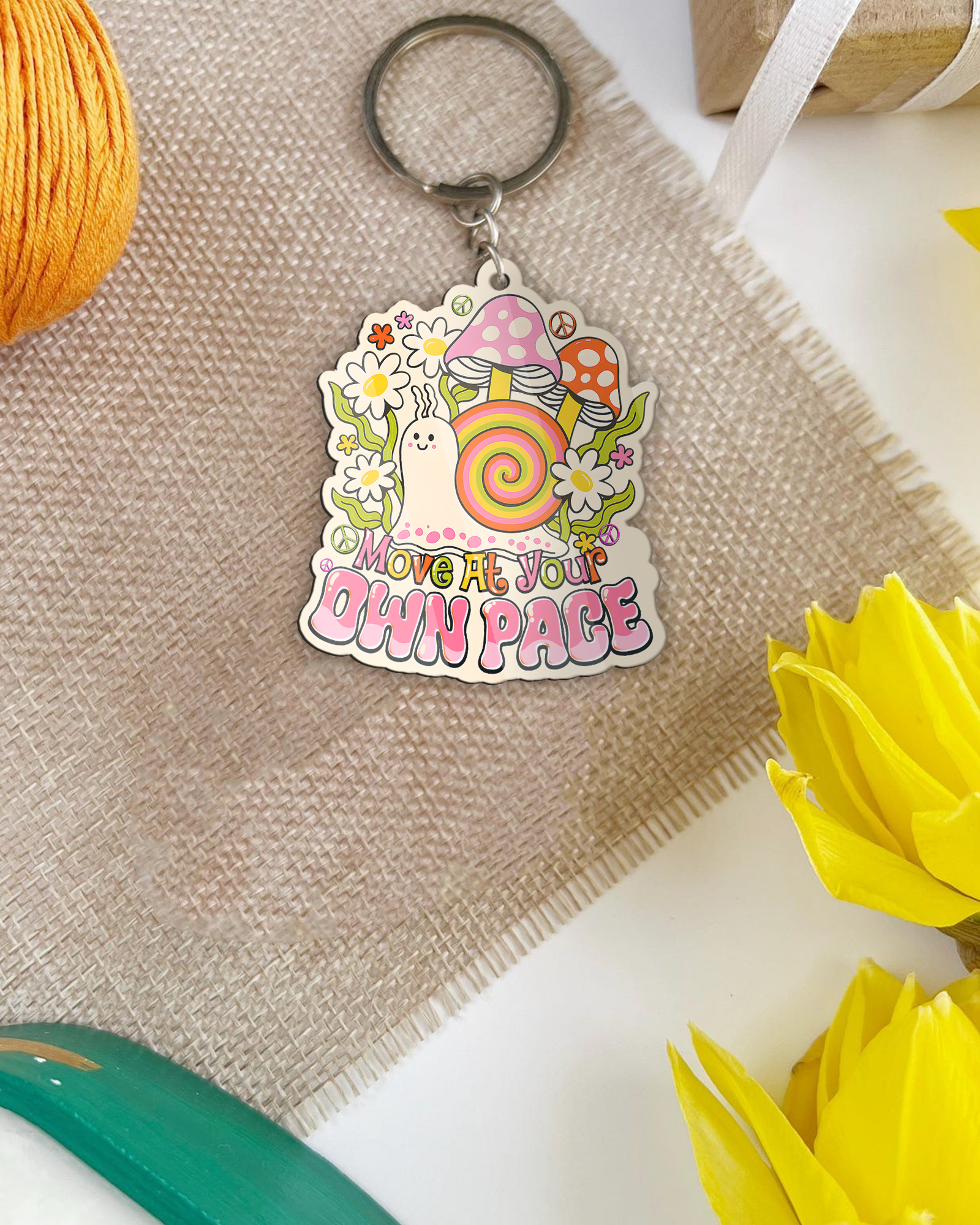 MOVE AT YOUR OWN PACE SNAIL ORNAMENT & KEYCHAIN - TYQY0309254