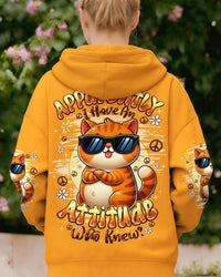 APPARENTLY I HAVE AN ATTITUDE WHO KNEW CAT ALL OVER PRINT - TYQY1202263