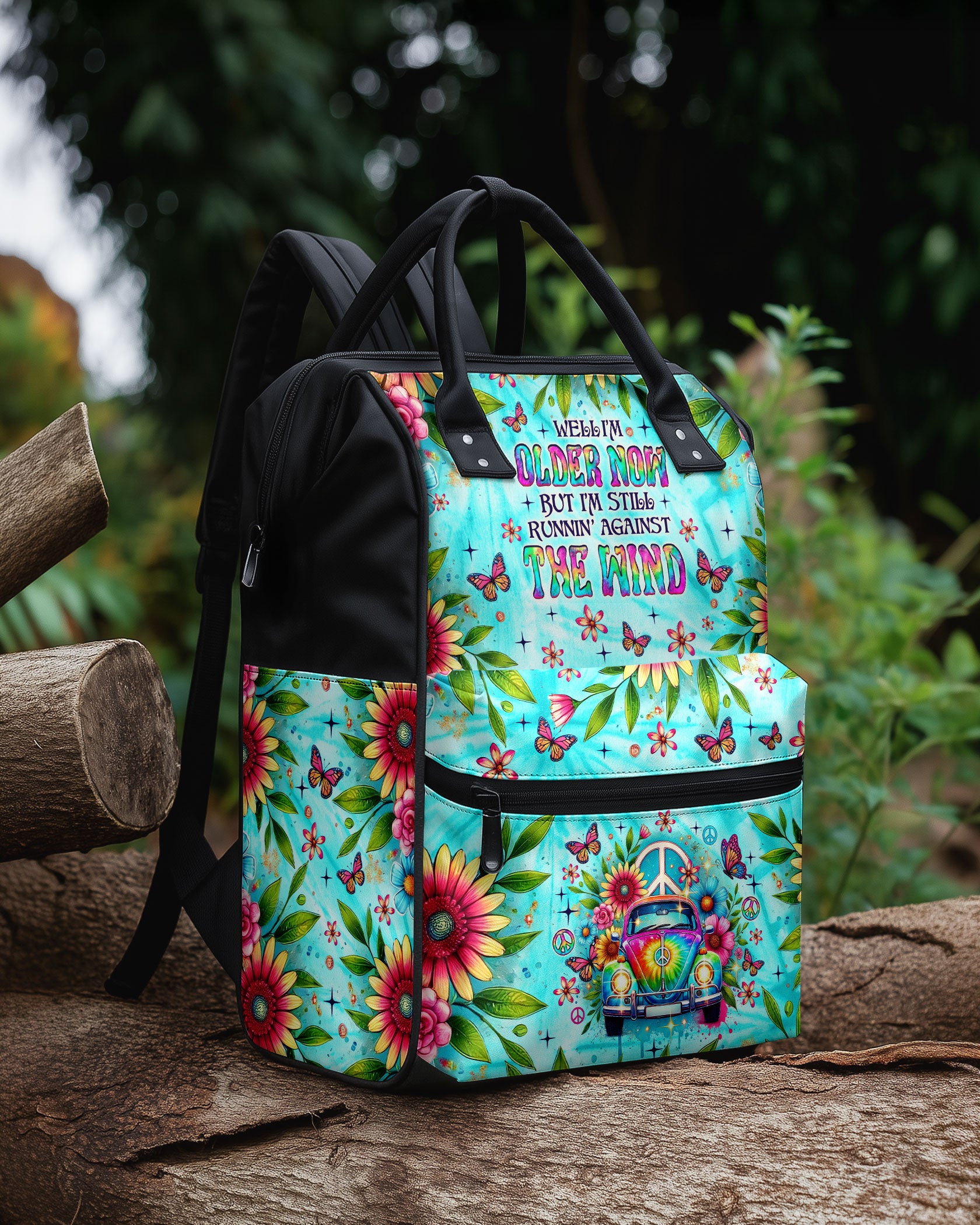 RUNNING AGAINST THE WIND CAR TIE DYE BACKPACK - TLNO1408251
