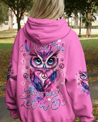 WHISPER WORDS OF WISDOM LET IT BE OWL ALL OVER PRINT - TYQY1610251