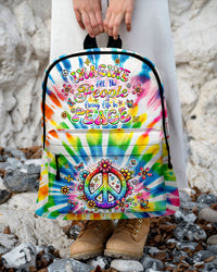 IMAGINE ALL THE PEOPLE LIVING LIFE IN PEACE TIE DYE BACKPACK - TYQY1408251