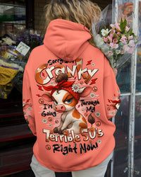 SORRY I'M CRANKY 50'S COW ALL OVER PRINT - TYQY1709251