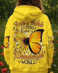 WHAT A WONDERFUL WORLD BUTTERFLY SUNFLOWER ALL OVER PRINT - TYQY2009254