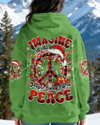 IMAGINE ALL THE PEOPLE LIVING LIFE IN PEACE CHRISTMAS TIE DYE ALL OVER PRINT - TYQY1411251