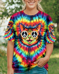 PSYCHEDELIC PEACE CAT ALL OVER PRINT - YHLN1901262