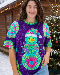 SNOWMAN CHRISTMAS LIGHTS SWIRL ALL OVER PRINT - TYQY0710262