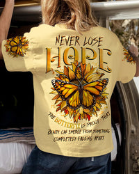 NEVER LOSE HOPE BUTTERFLY SUNFLOWER ALL OVER PRINT - TLNZ3105232