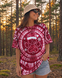 CHRISTMAS SANTA PAW RED SWIRL ALL OVER PRINT - TY2809261