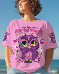 SAVE THE HOOTERS OWL BREAST CANCER AWARENESS ALL OVER PRINT  - TLNZ0708254