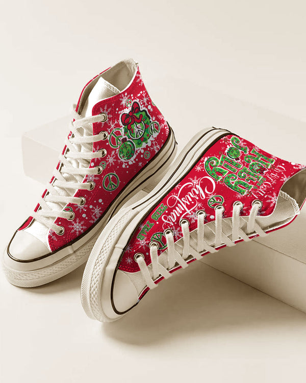 OH BY GOLLY CHRISTMAS HIGH TOP CANVAS SHOES - TY2710235