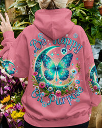 BE HAPPY ON PURPOSE BUTTERFLY ALL OVER PRINT - TYQY0811233
