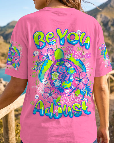 BE YOU THE WORLD WILL ADJUST TURTLE ALL OVER PRINT - TYQY1908263