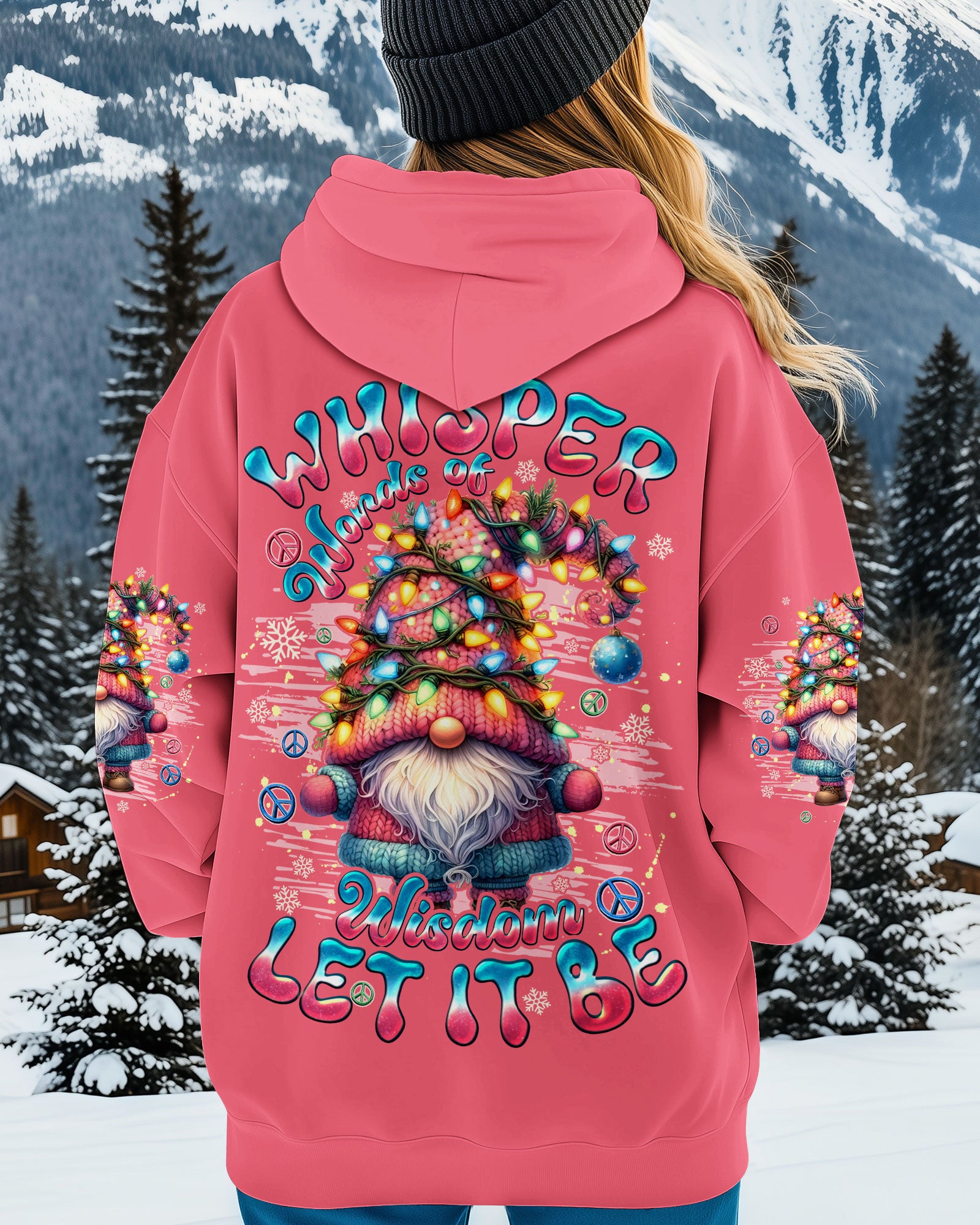 WHISPER WORDS OF WISDOM LET IT BE GNOME CHRISTMAS ALL OVER PRINT - TYQY1411252