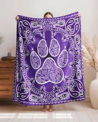 PURPLE PAW FLEECE BLANKET - TYQY1601261