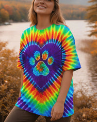 GROOVY RAINBOW HEART PAW ALL OVER PRINT - TYLN1303262